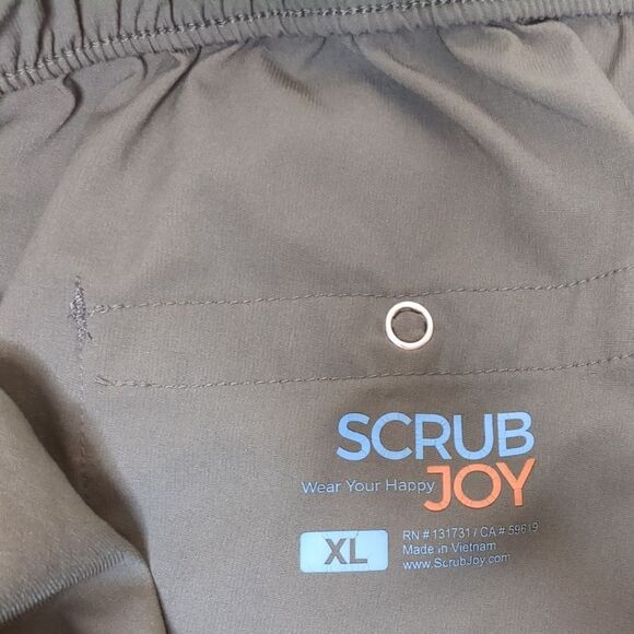 SCRUB JOY Scrub Pants, High Rise, Olive Green, Size XL - Picture 3 of 3